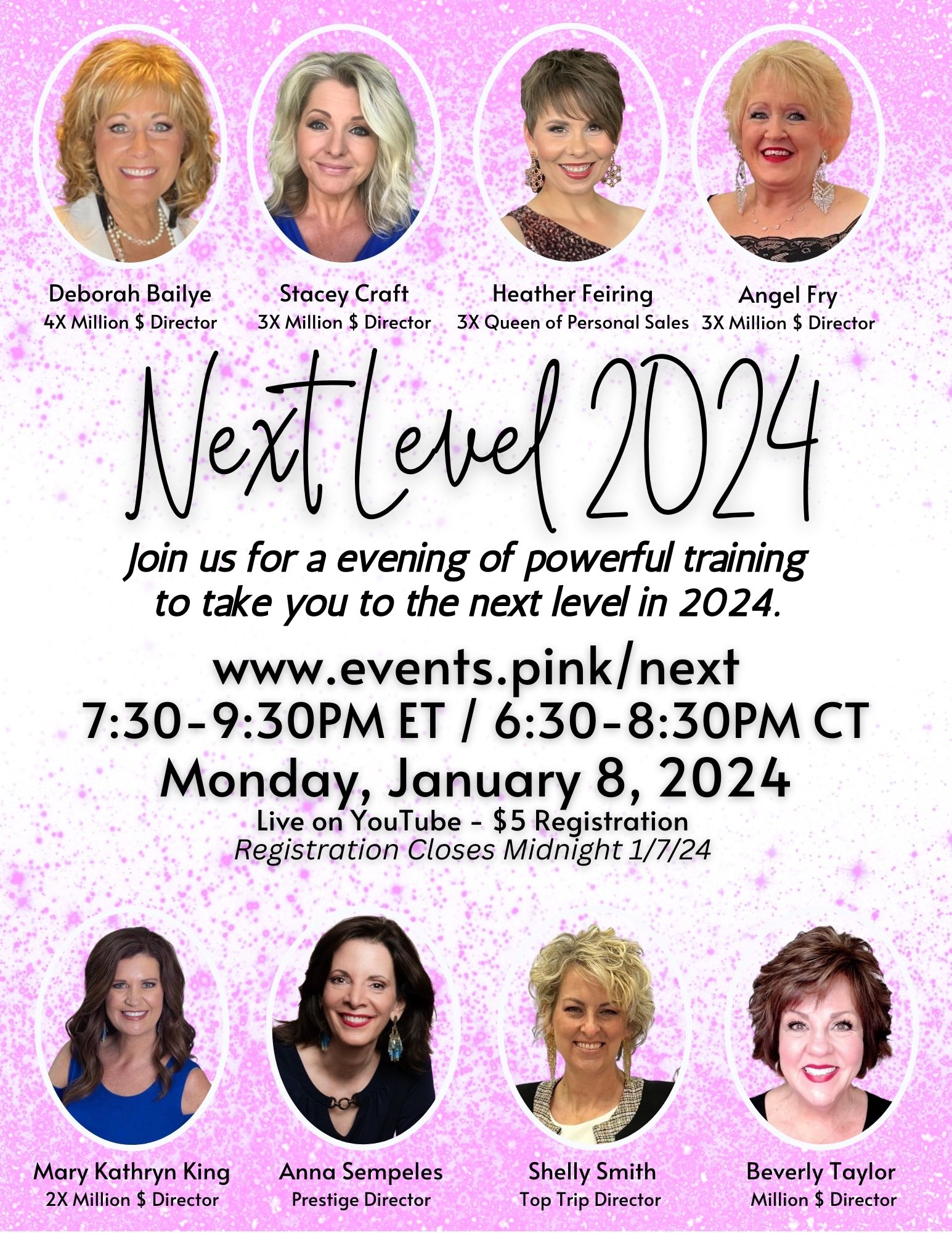 Next Level 2024 Events Pink   January 2024 